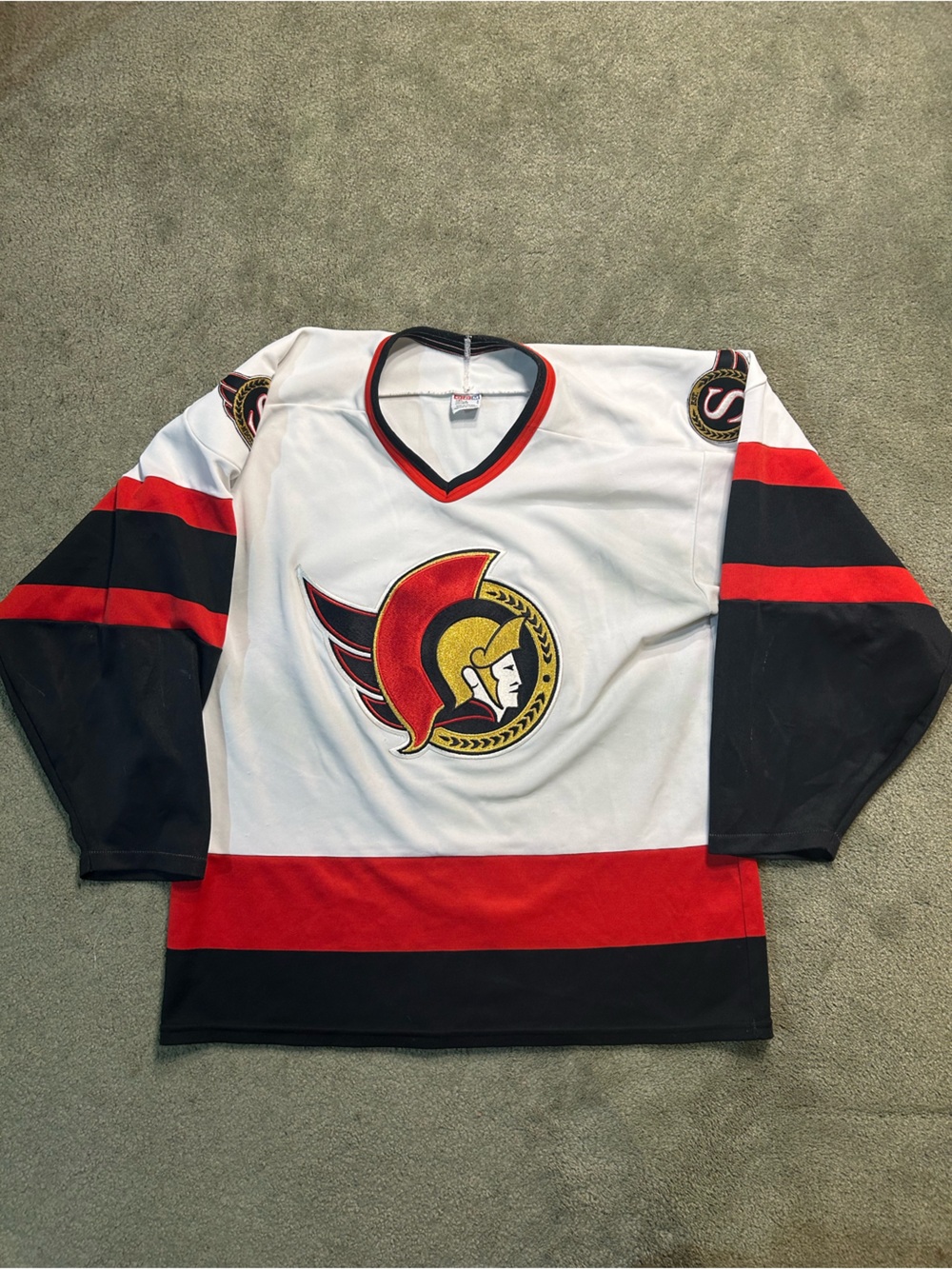 Vintage 90s CCM Ottawa Senators Home Jersey Size Large NHL Hockey